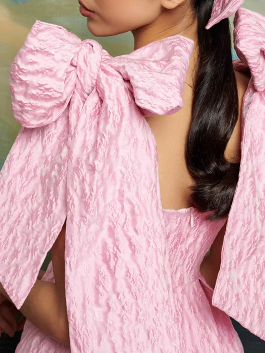 Jacquard Bow Dress