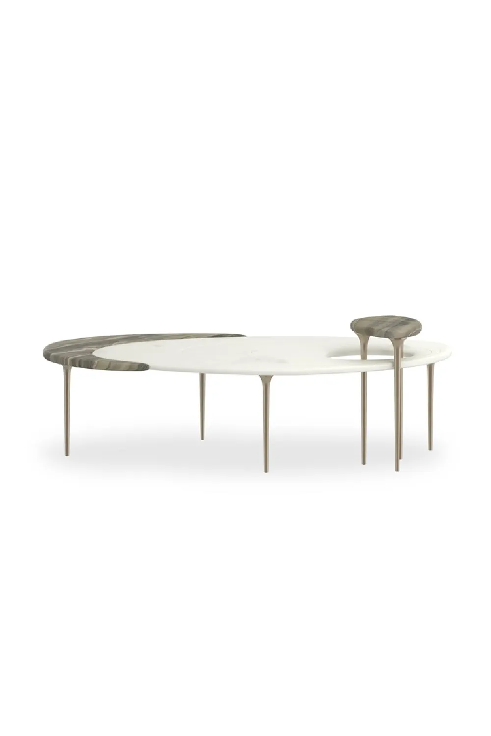 Sculptural Oval Marble Coffee Table