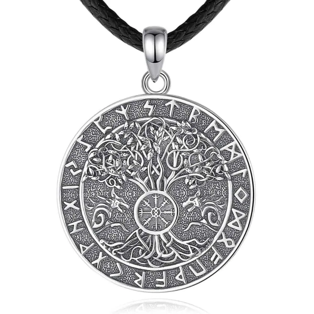 Men's Yggdrasil Pendant Runes Necklace