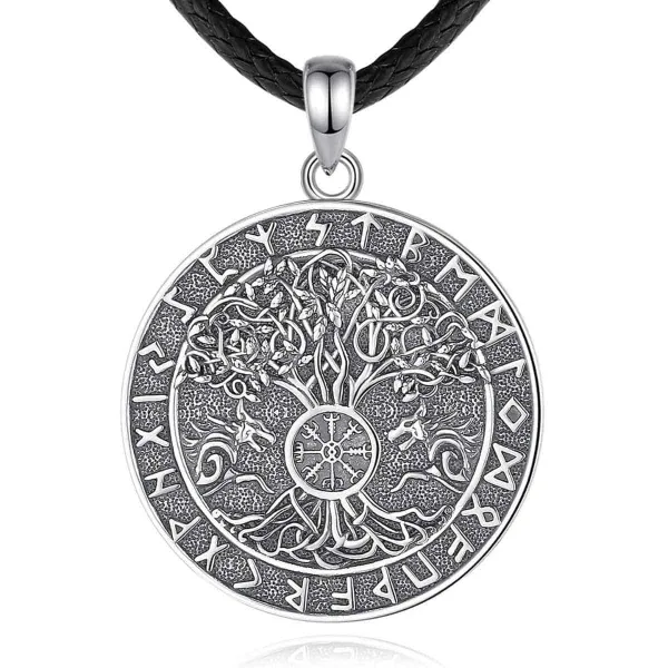 Men's Yggdrasil Pendant Runes Necklace
