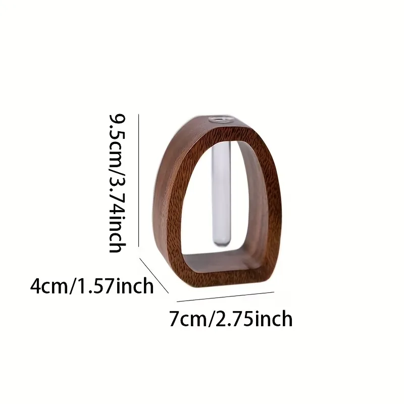 Minimalist Wood & Glass Vase