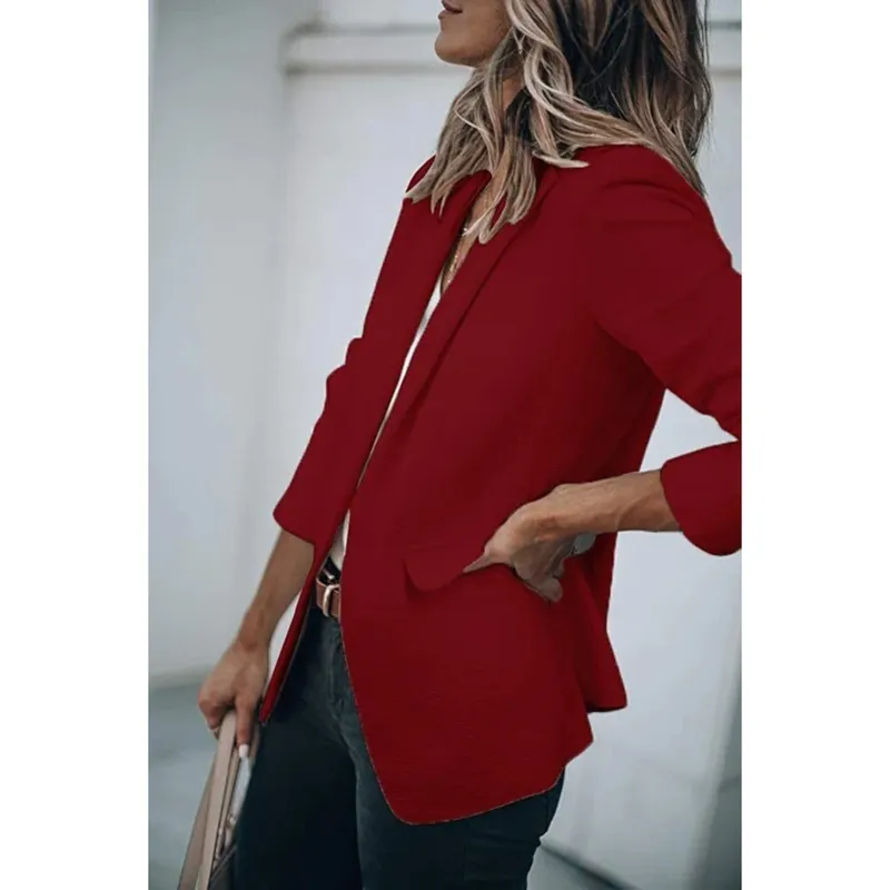 Trendy Open Front Work Blazer