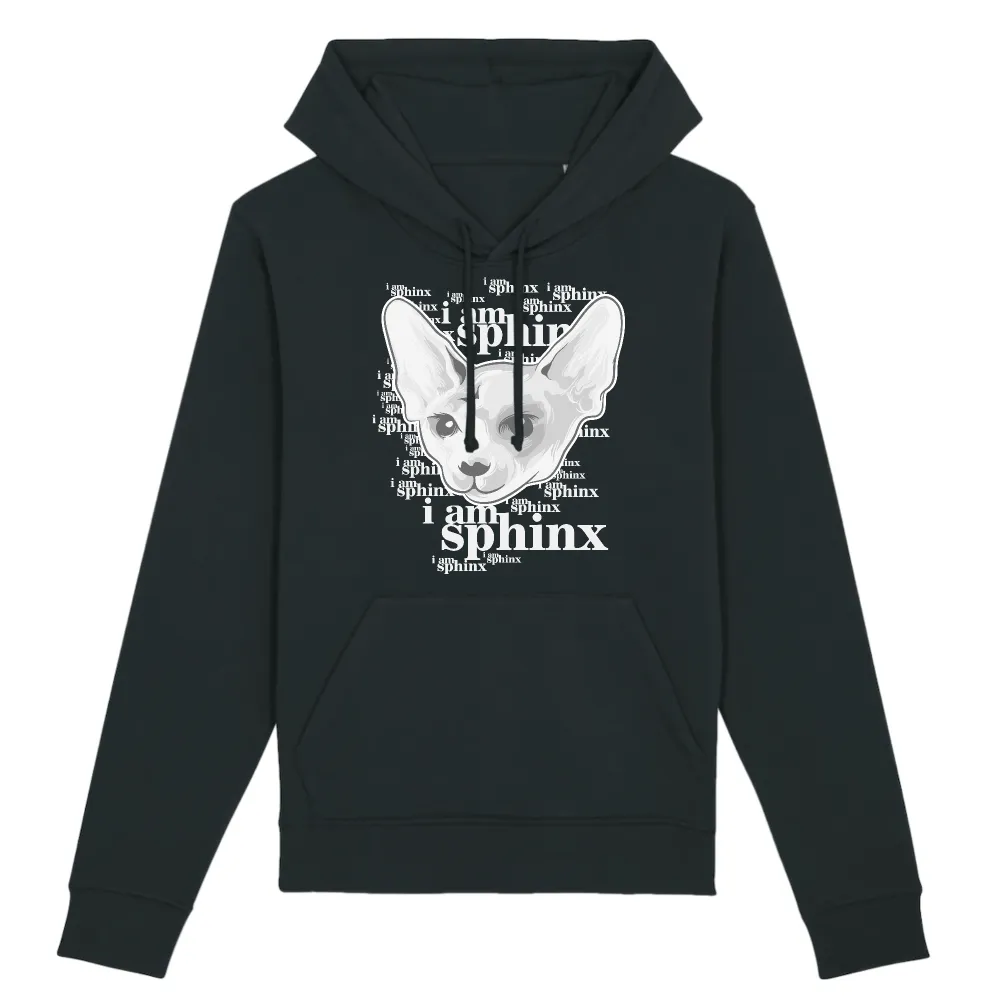 Hairless Cat Graphic Pullover Hoodie