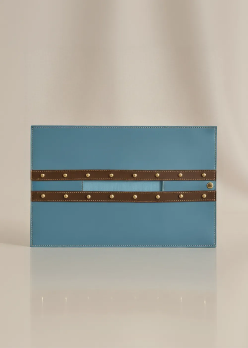 Blue Brown Tissue Cover