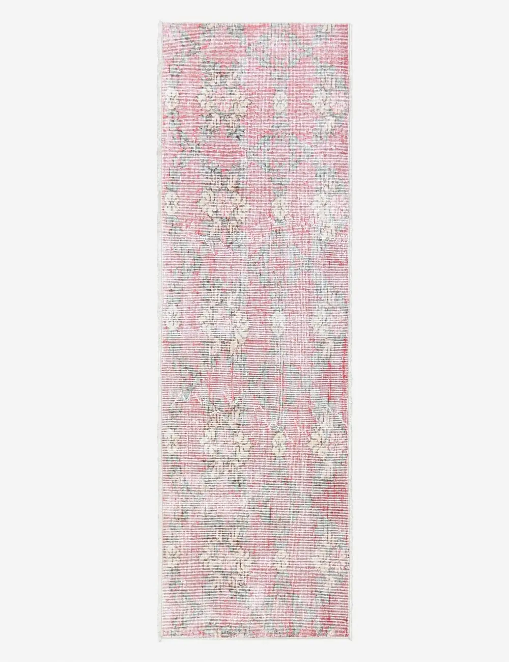 Striking Turkish Inspired Hand Knotted Wool Runner Rug