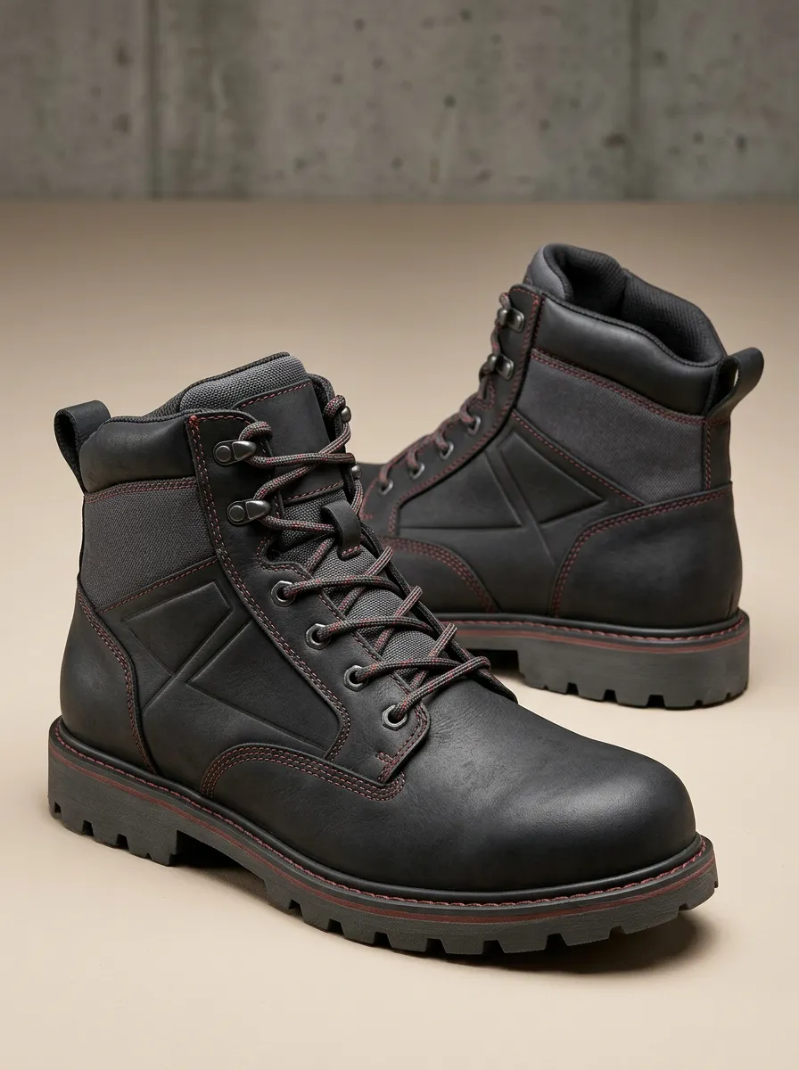 Unisex Tactical -Stitched Print Work Boots