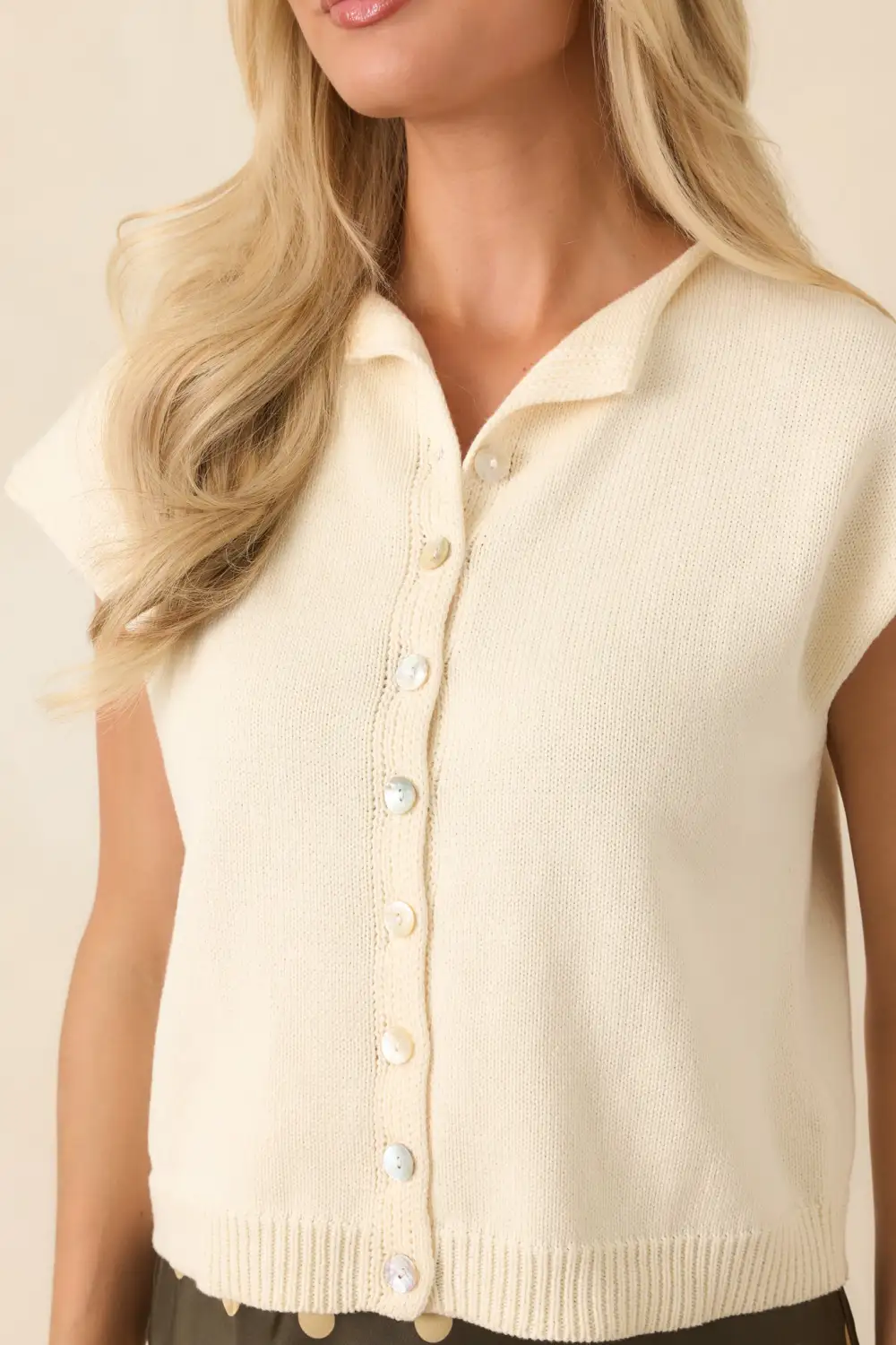 Sleeveless Button Front Casual Top