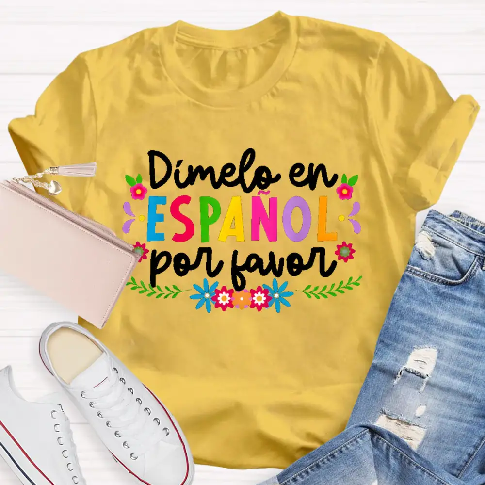 Favor Colorful Flowers Teacher T-Shirt