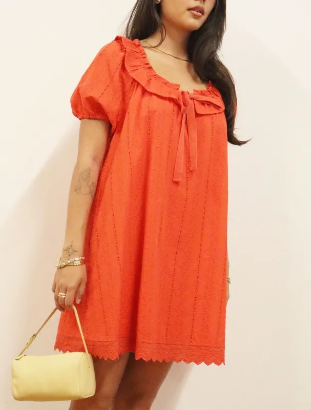 Cotton Blend Relaxed Dress