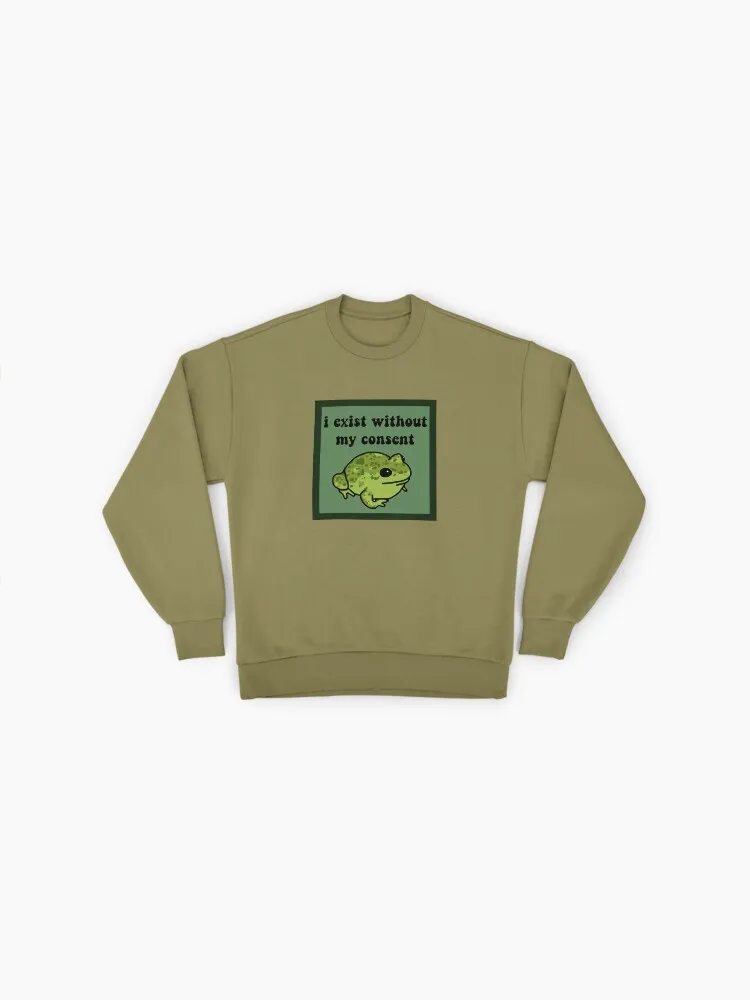 Cute Frog Anxiety Meme Sweatshirt