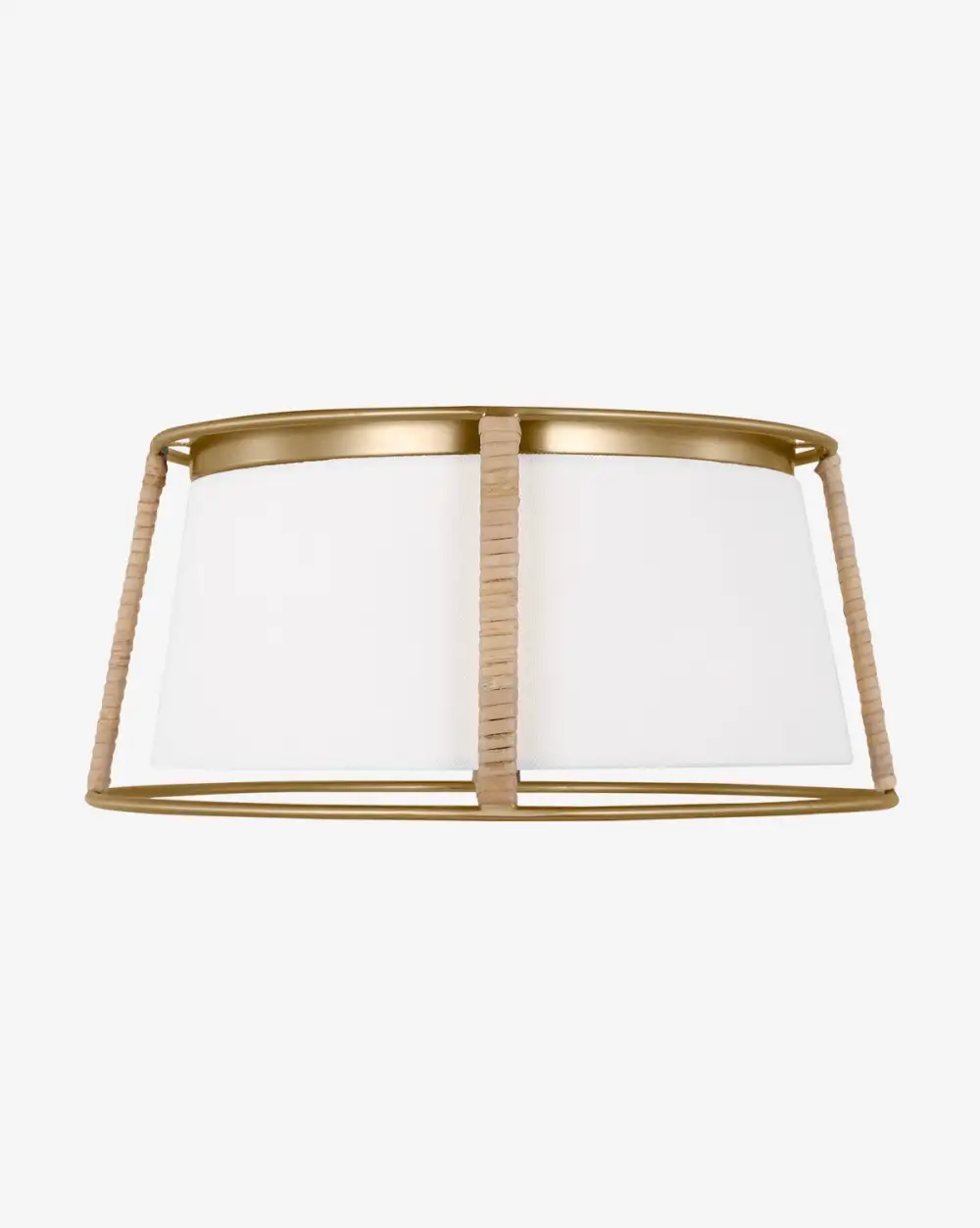 Wide-Shade Wrapped-Detail Flush Mount