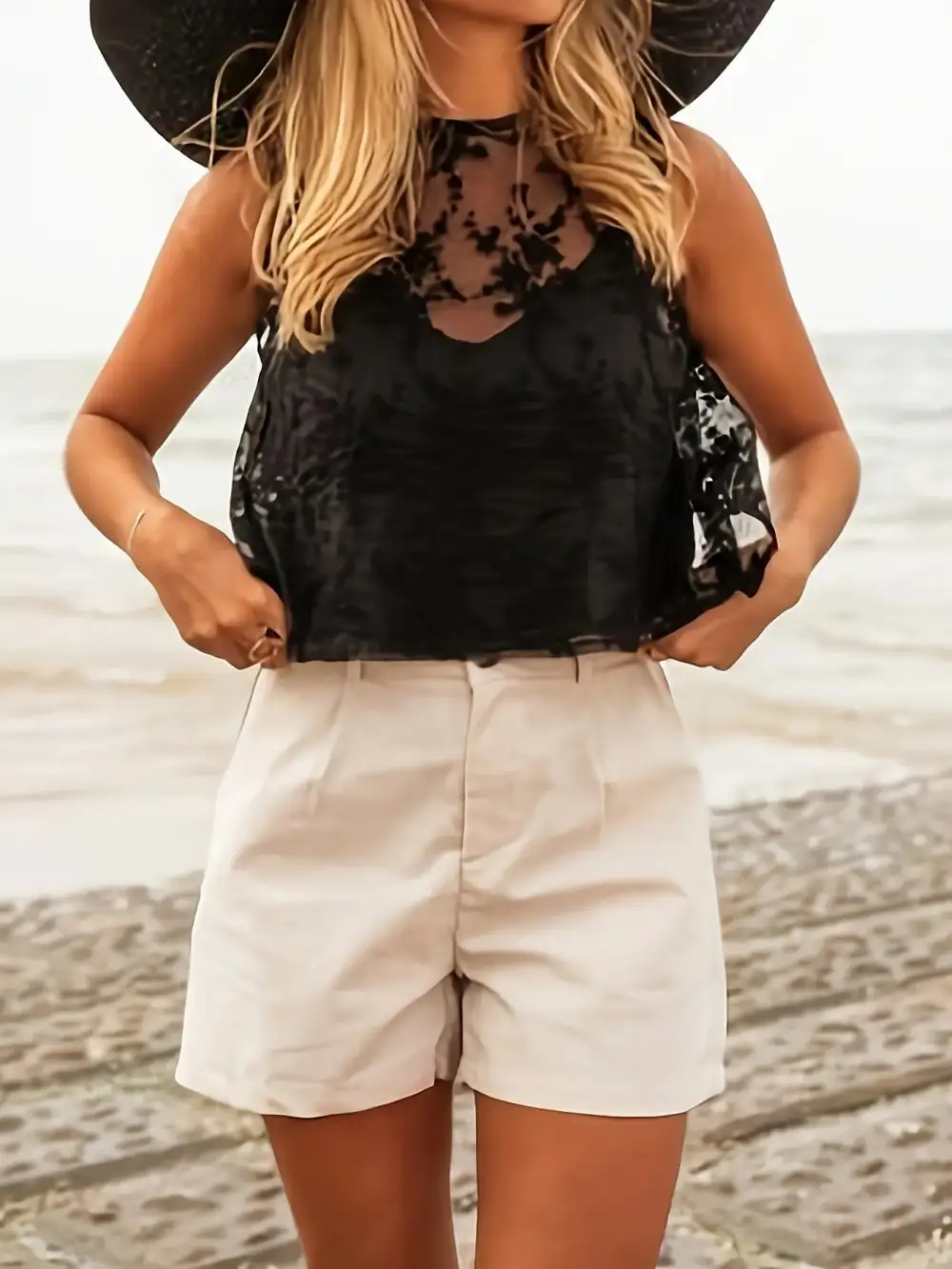 Lace Tie-Back Tank