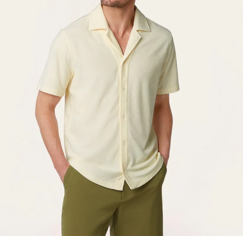 Short Sleeve Terry Shirt Off White