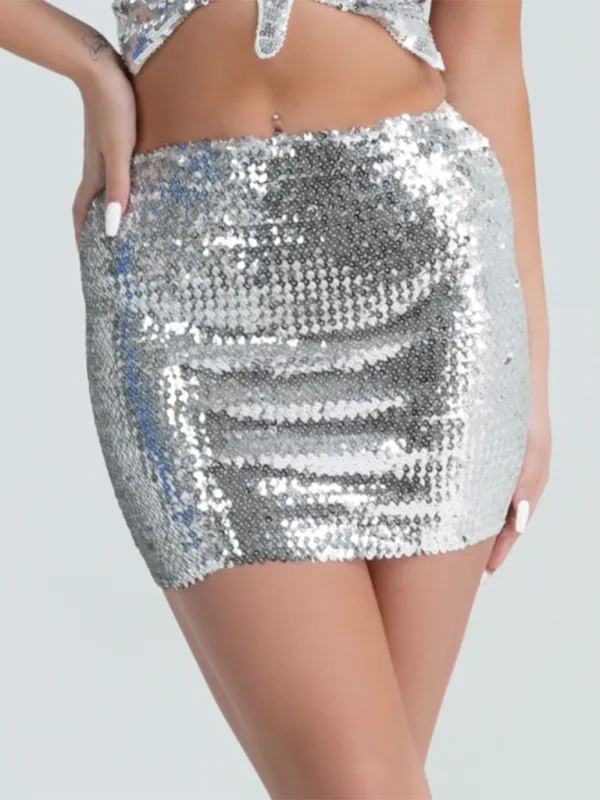Wearable Knit Sequined Skirt