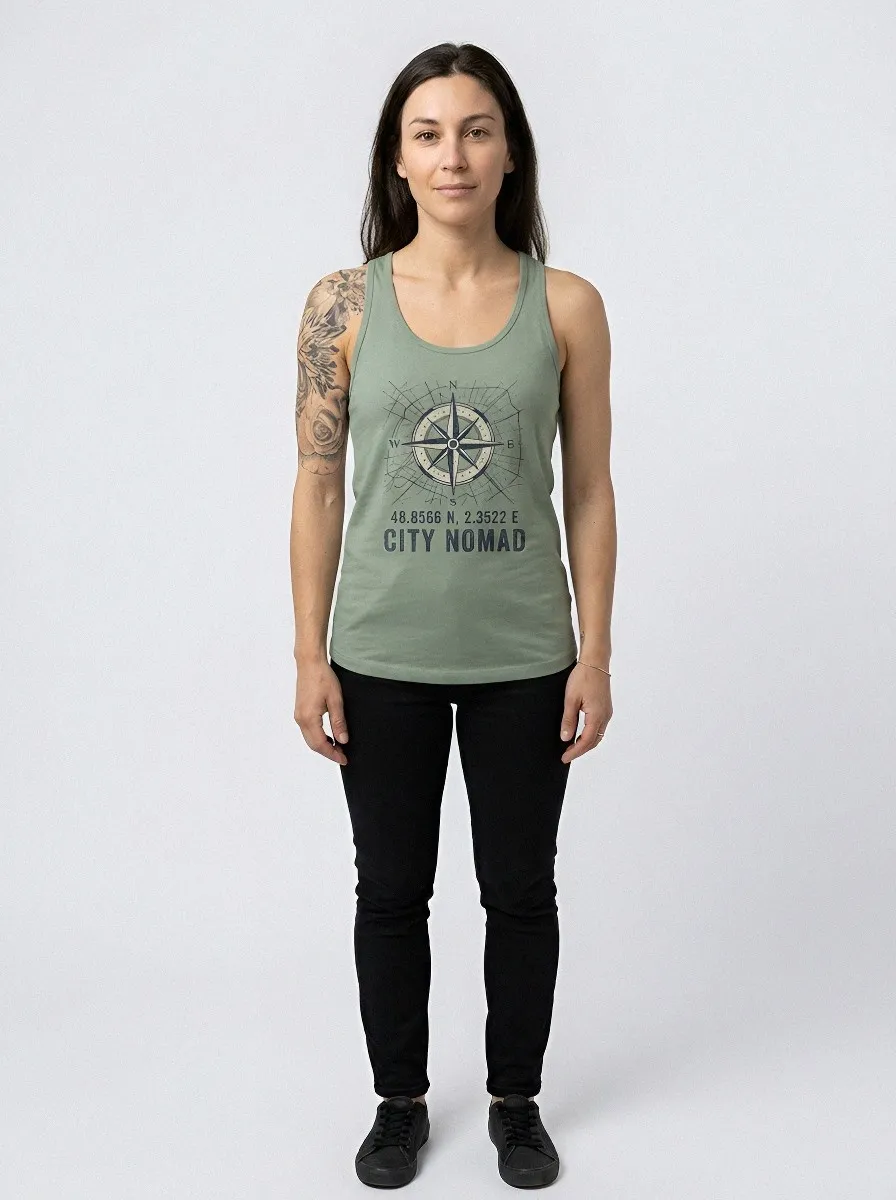 Women's Desert Wanderer Mandala Cactus Printed Tank Top