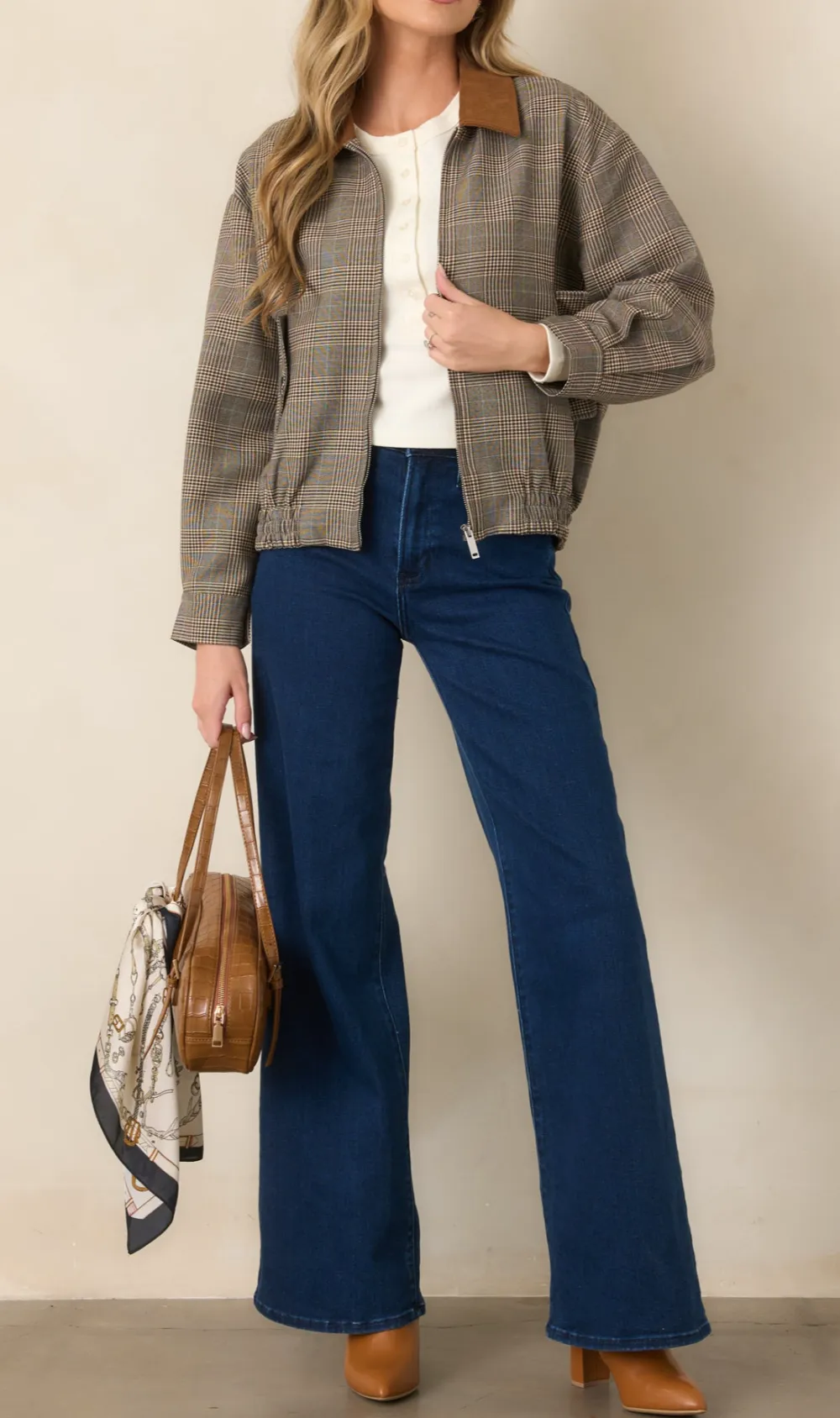 Bomber Plaid Jacket