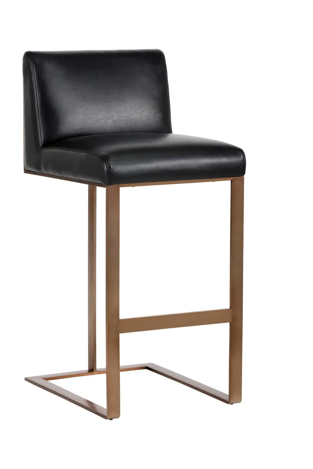 Cantilever Leather Bar Stool