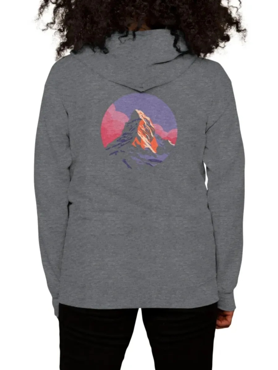 Vintage Mountain Landscape Hoodie