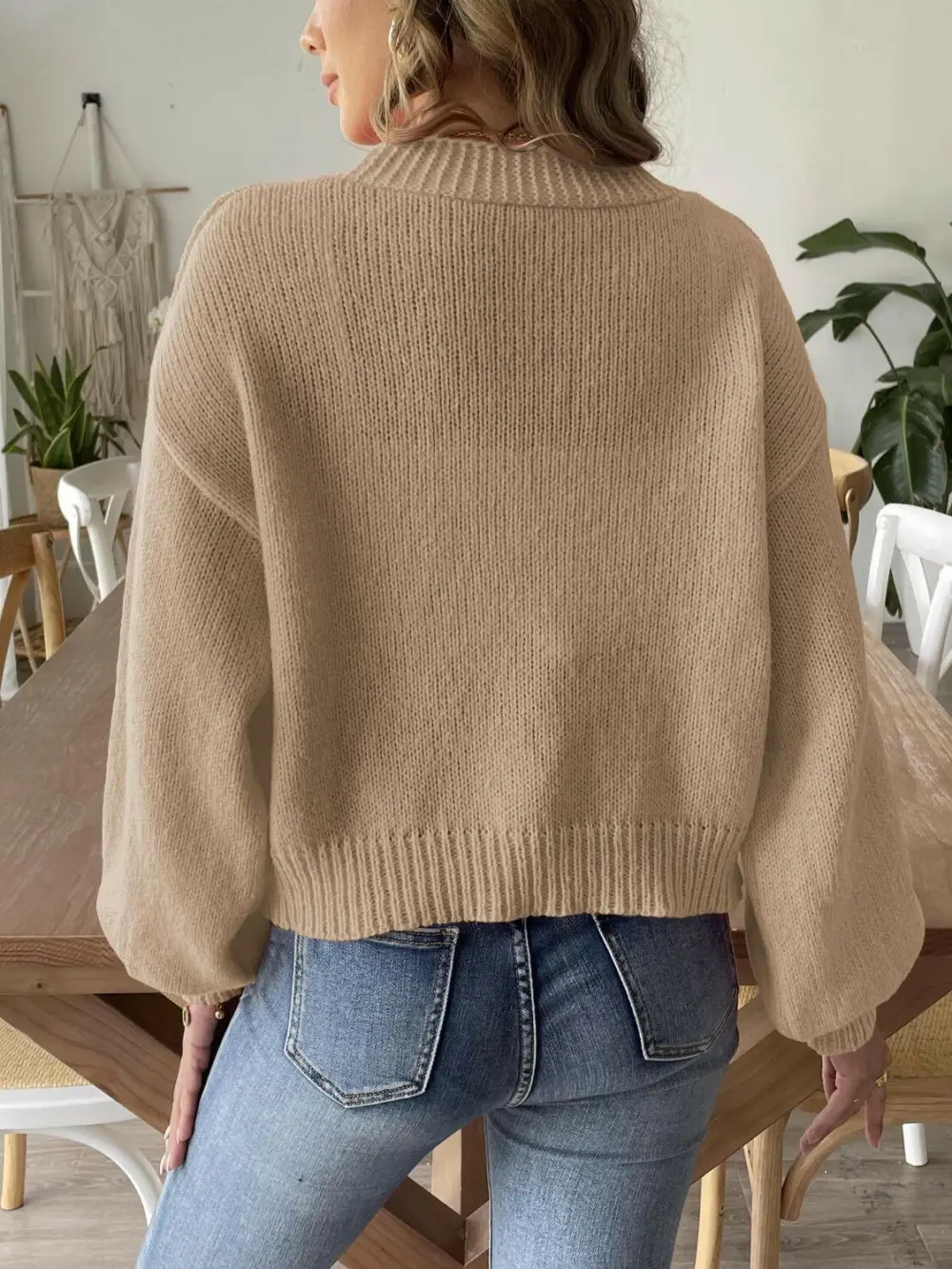 Pearl Detail Open Front Cardigan
