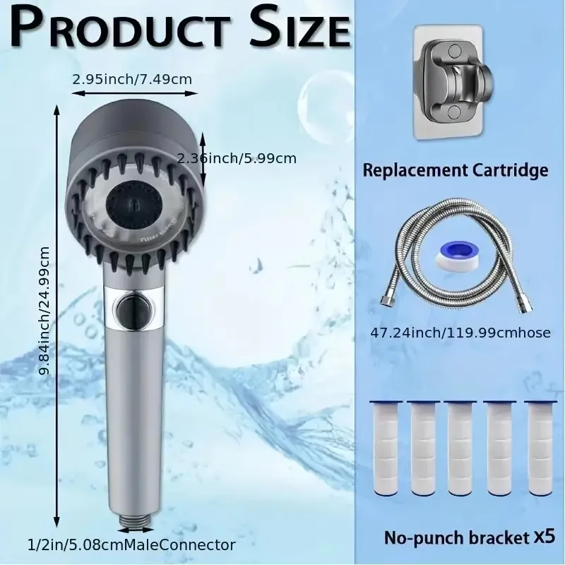 Filtered Shower Head Set