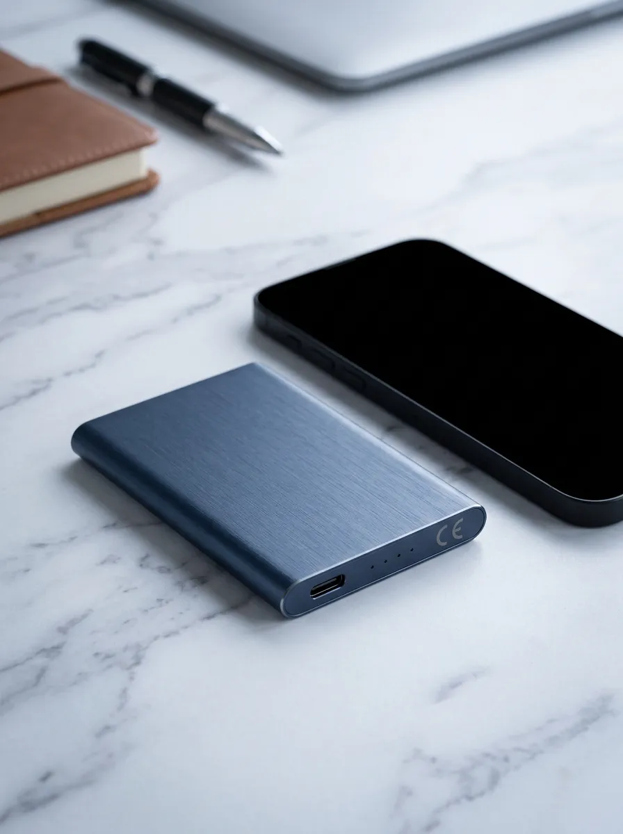 Brushed Metal Design Power Bank