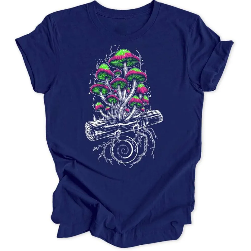 Spiraling Mushrooms Unisex T-Shirt