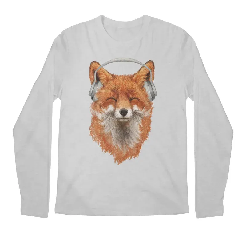 Fox Print Men's Long-Sleeved T-Shirt