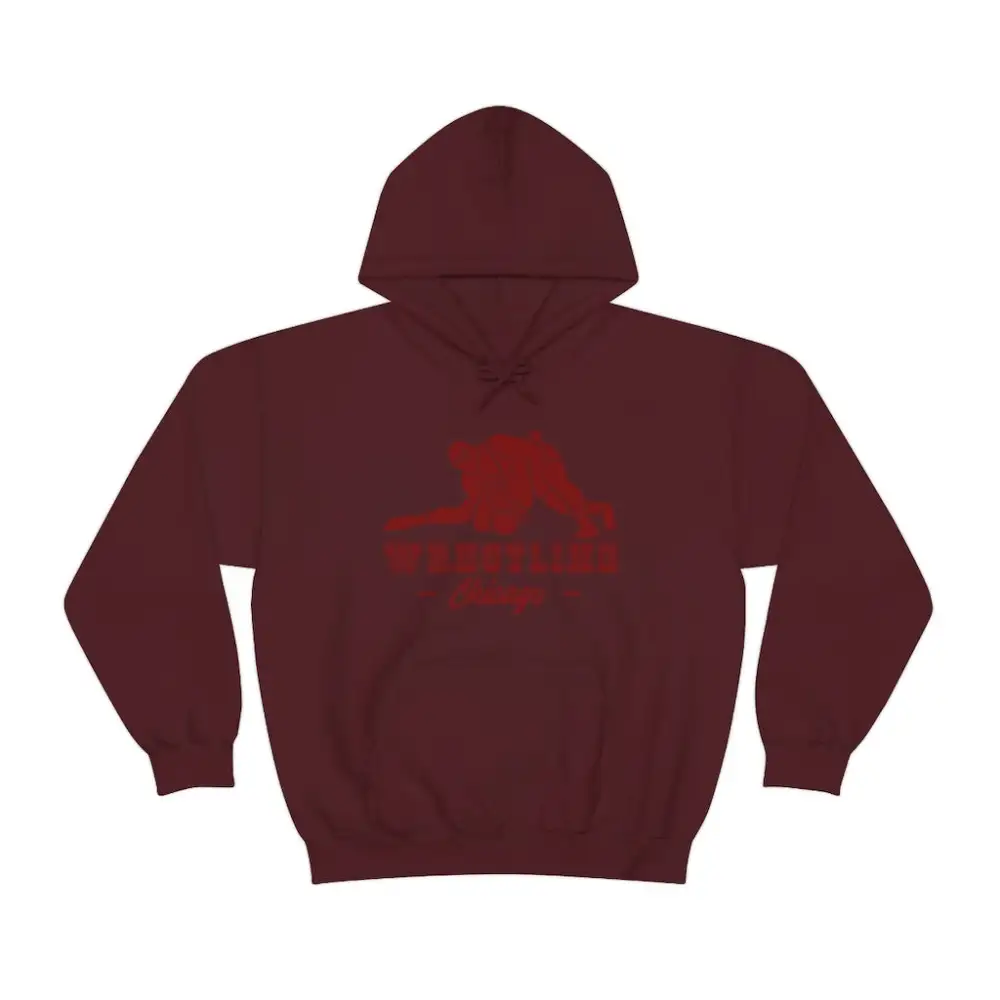 Soft Fleece Fan Style Wrestling Graphic Pullover Hoodie