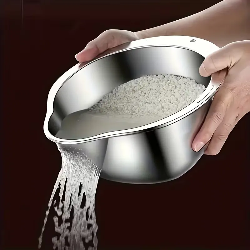 Stainless Steel Multi-Purpose Drain Colander Bowl