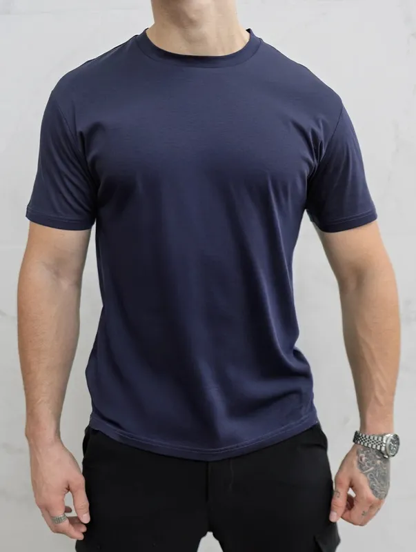 Navy Blue Clean Fit T-Shirt Clean Cut
