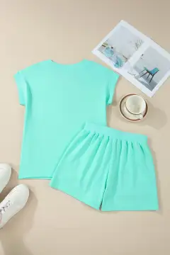 Refined Refined Drawstring Two-Piece Top and Shorts Set