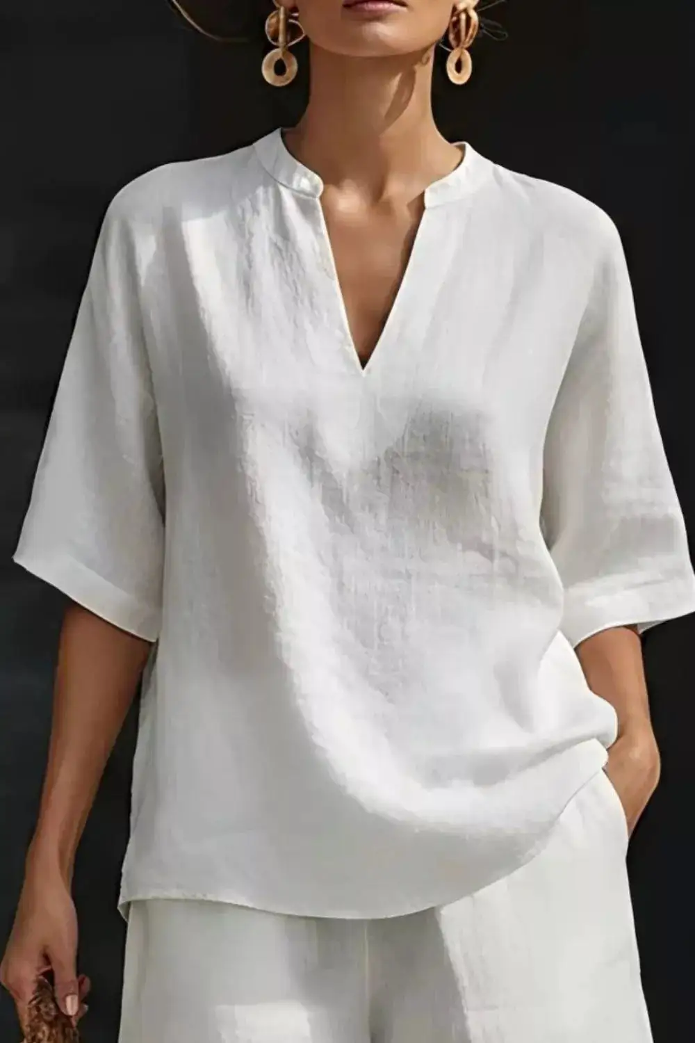 Streamlined Refined Pocketed Top and Shorts Matching Set