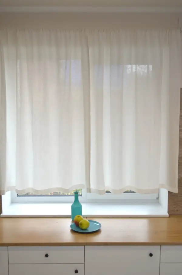 Rod Pocket Cafe Linen Curtain