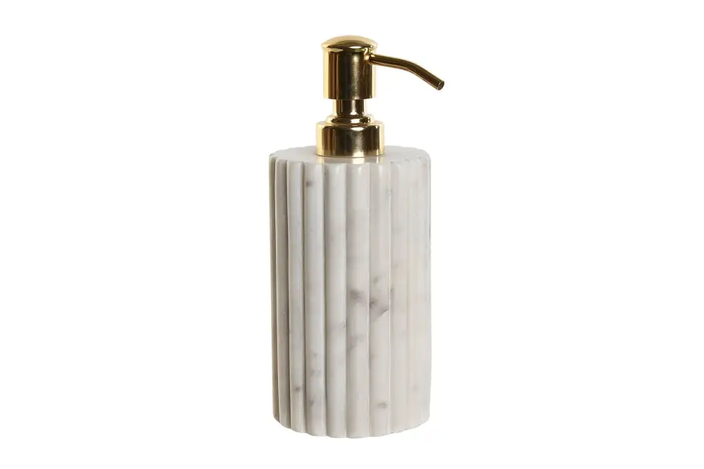 White Marble Dispenser Tumbler Set