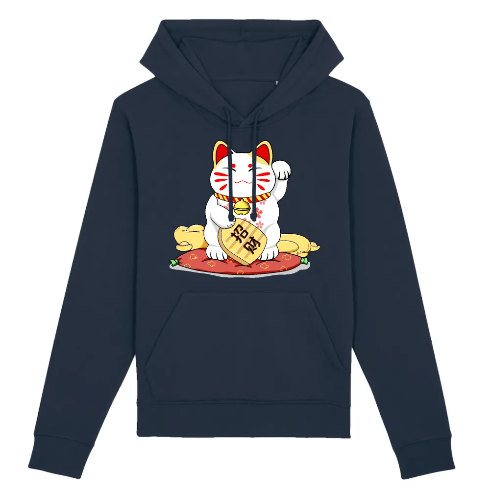 Lucky Cat Graphic Pullover Hoodie