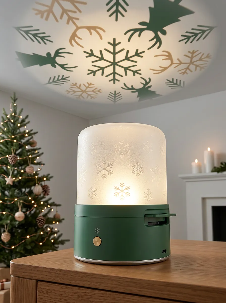 Holiday Mood Snowflake Reindeer Projection Christmas Projection Night Light