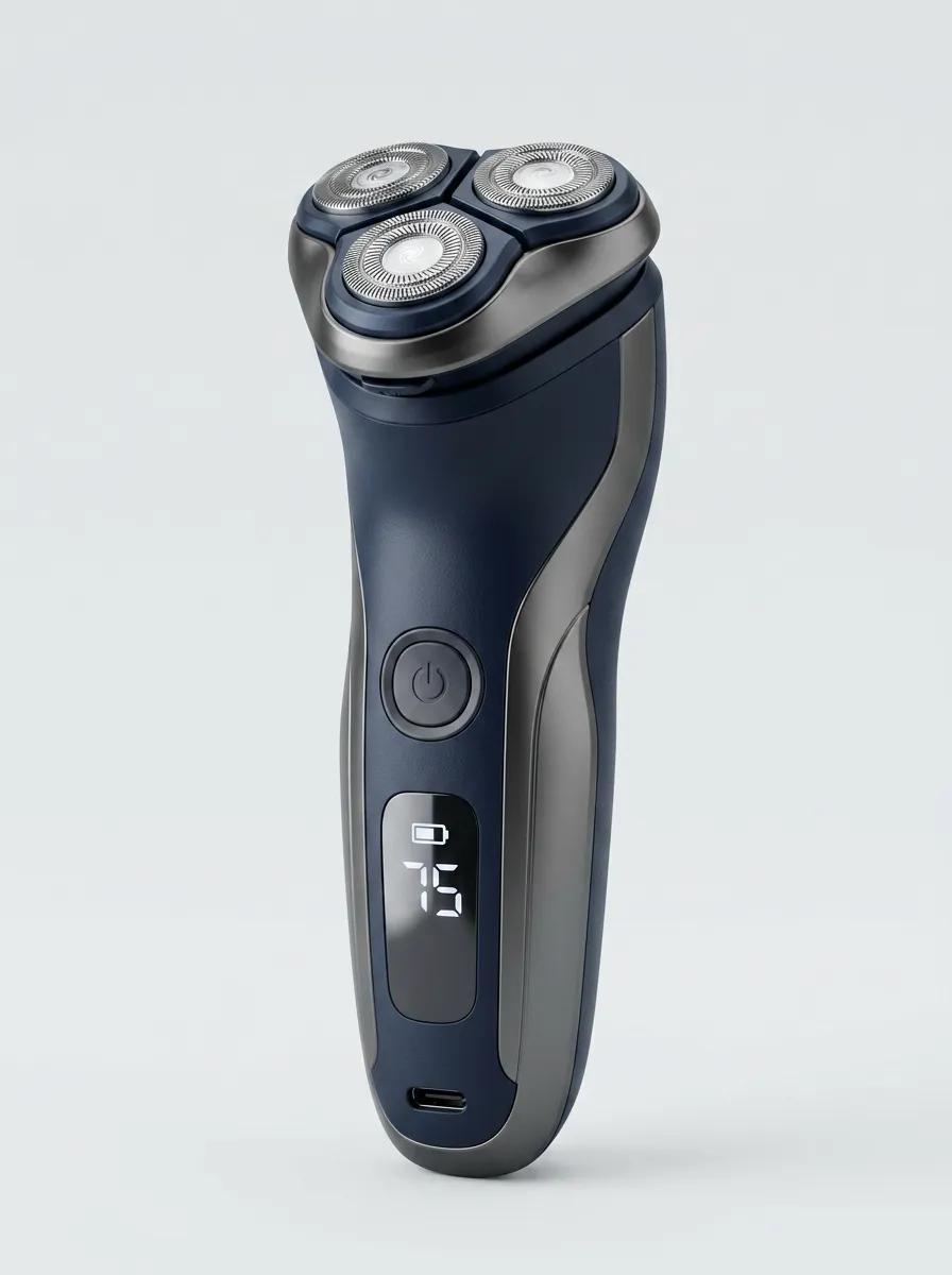 Rotary Triple-Head LED Display Electric Shaver for Everyday Shaving