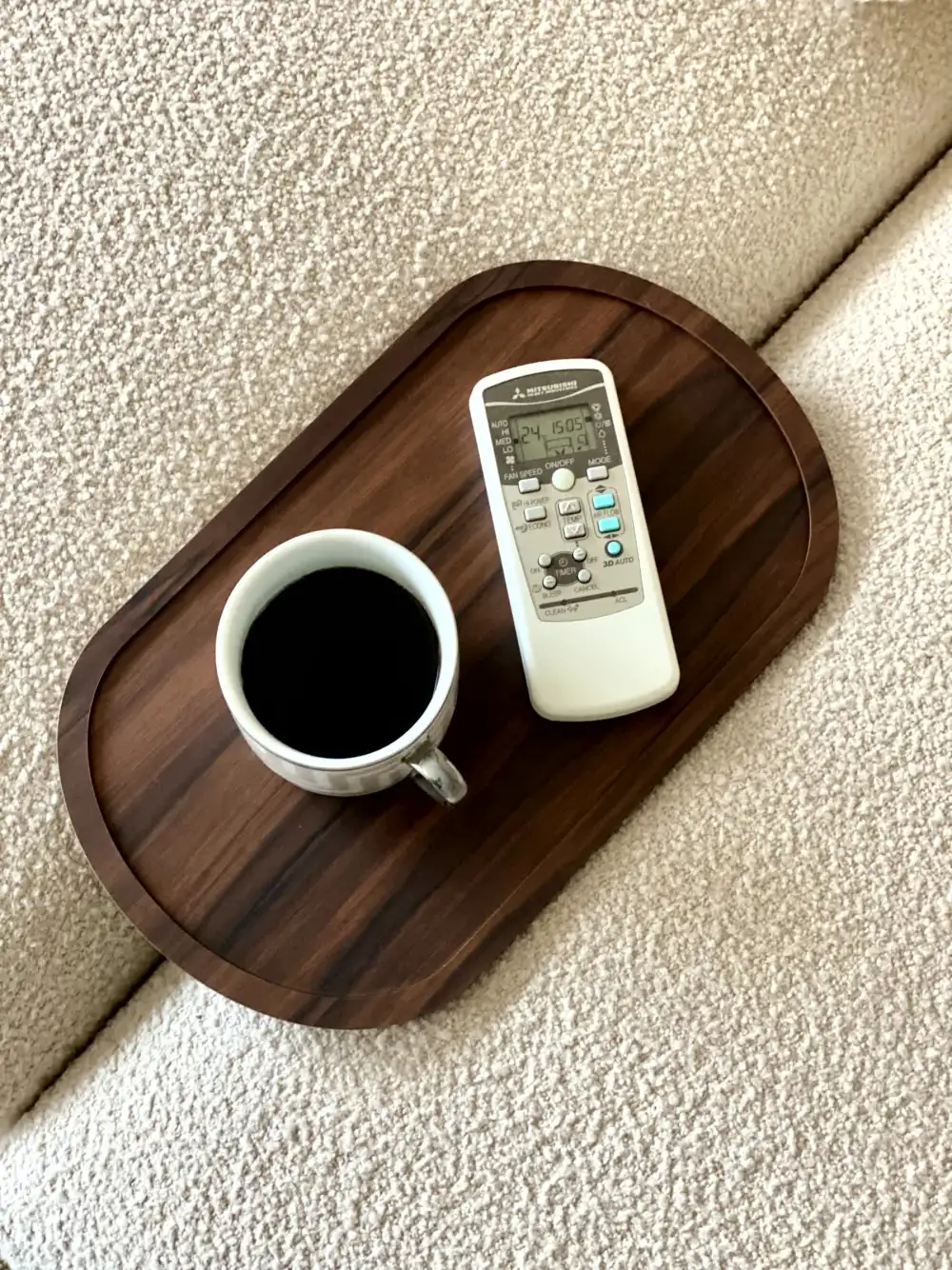 Elm Sofa Tray Dark Brown