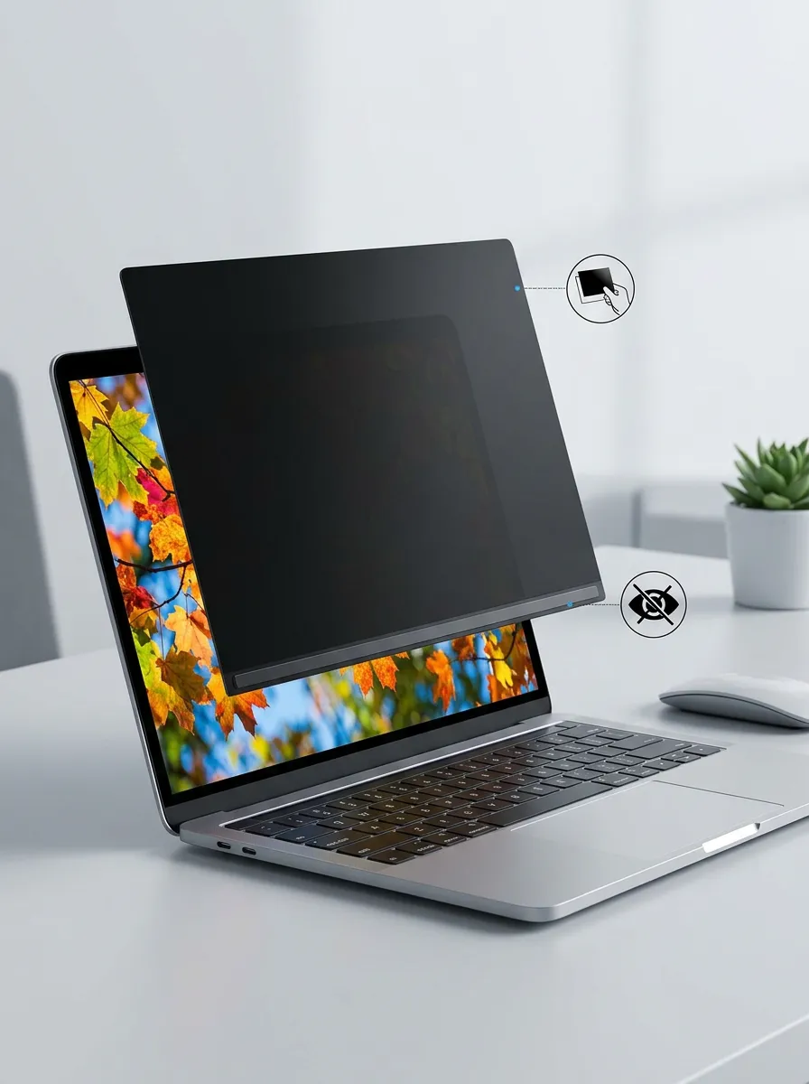 Office Worker Privacy Protection Magnetic Anti-Spy Printed Laptop Screen Filter