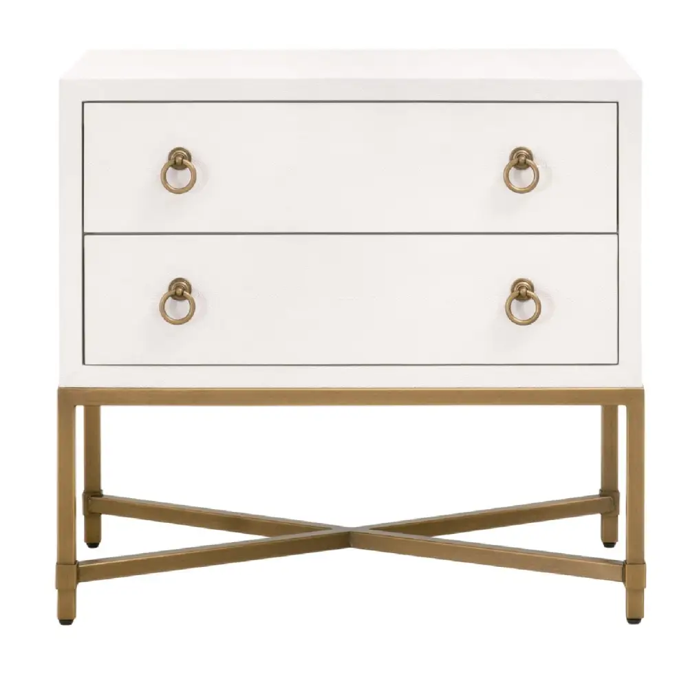 Curved Shagreen Drawer Nightstand