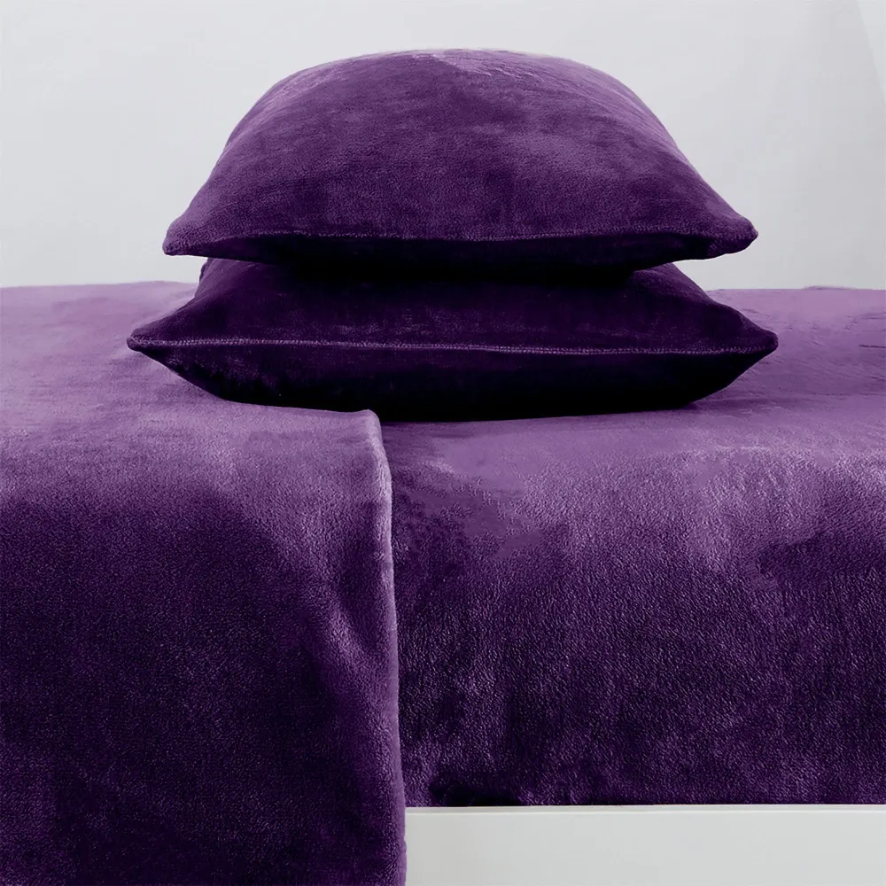 Refined Velvet Solid Sheet Bedding Set