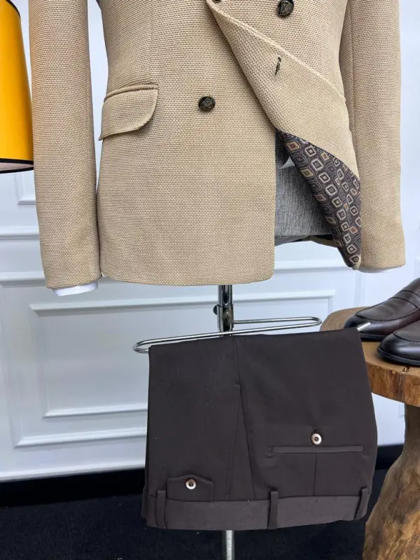 Slim Fit Special Design Double Breasted Jacket