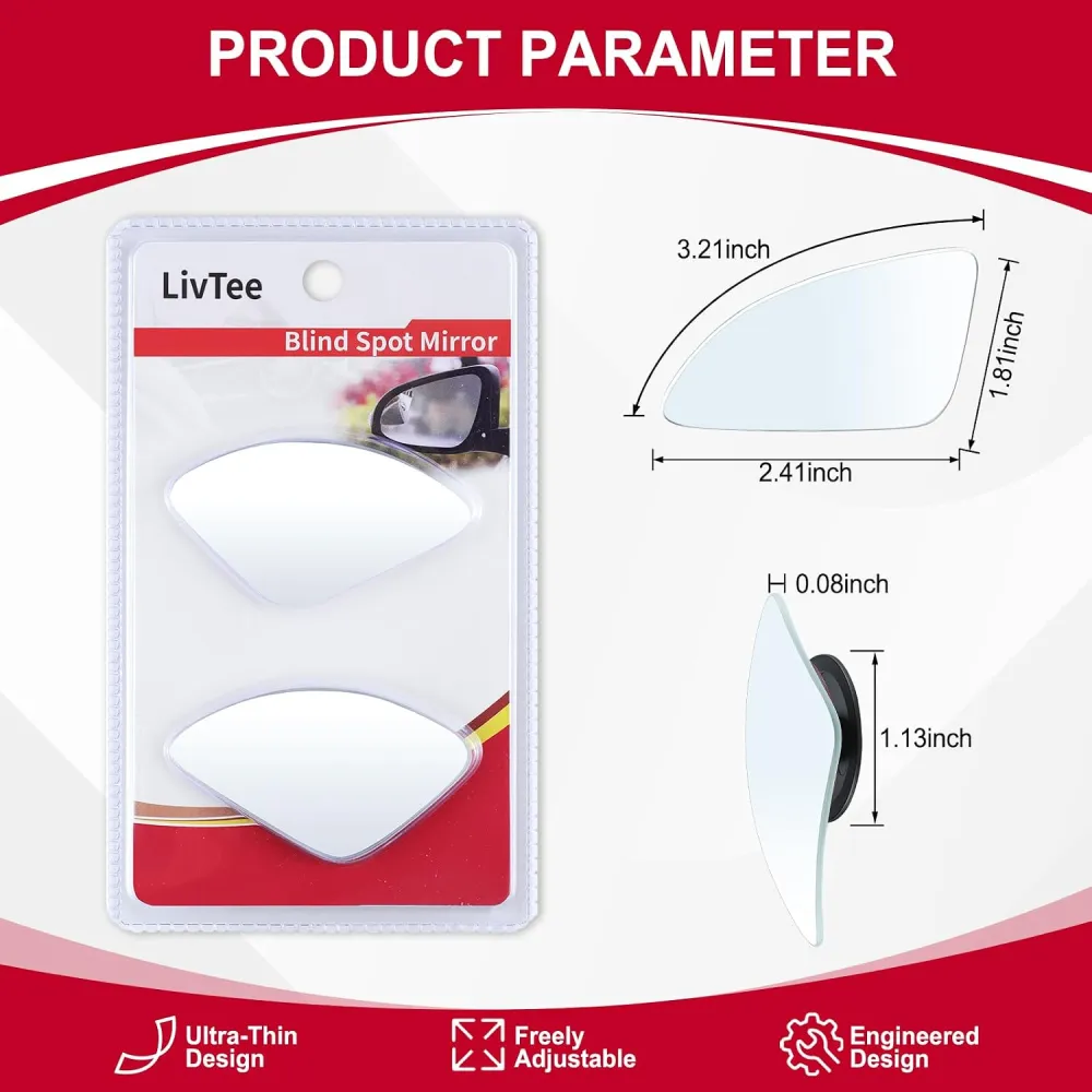 Frameless Blind Spot Mirror Set