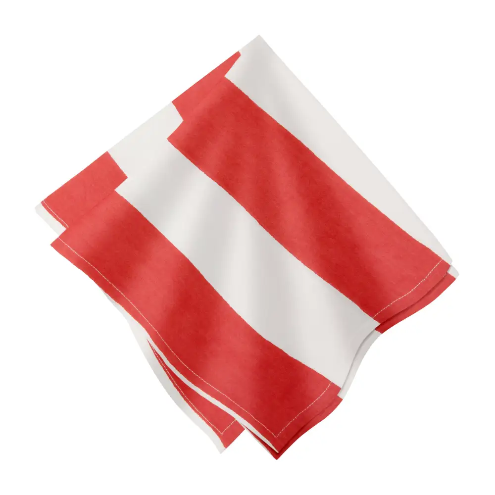Relaxed Cabana Stripe Linen Napkin Set