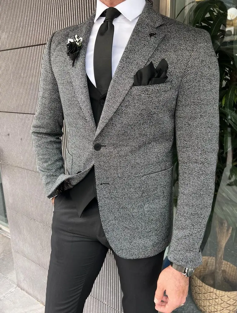 Refined Slim Fit  Italian Fabric Stamped Blazer
