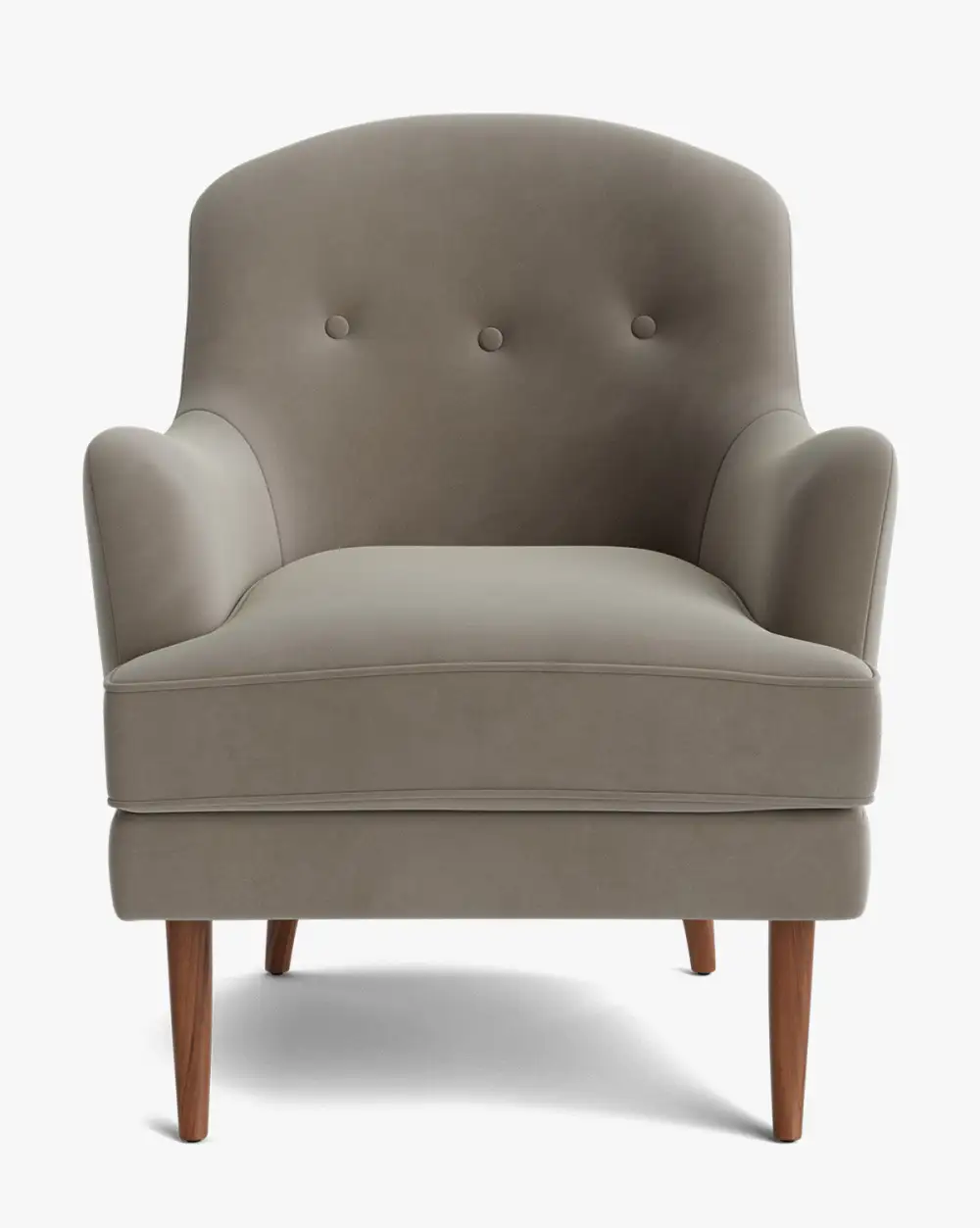 Tufted Wood Lounge Chair