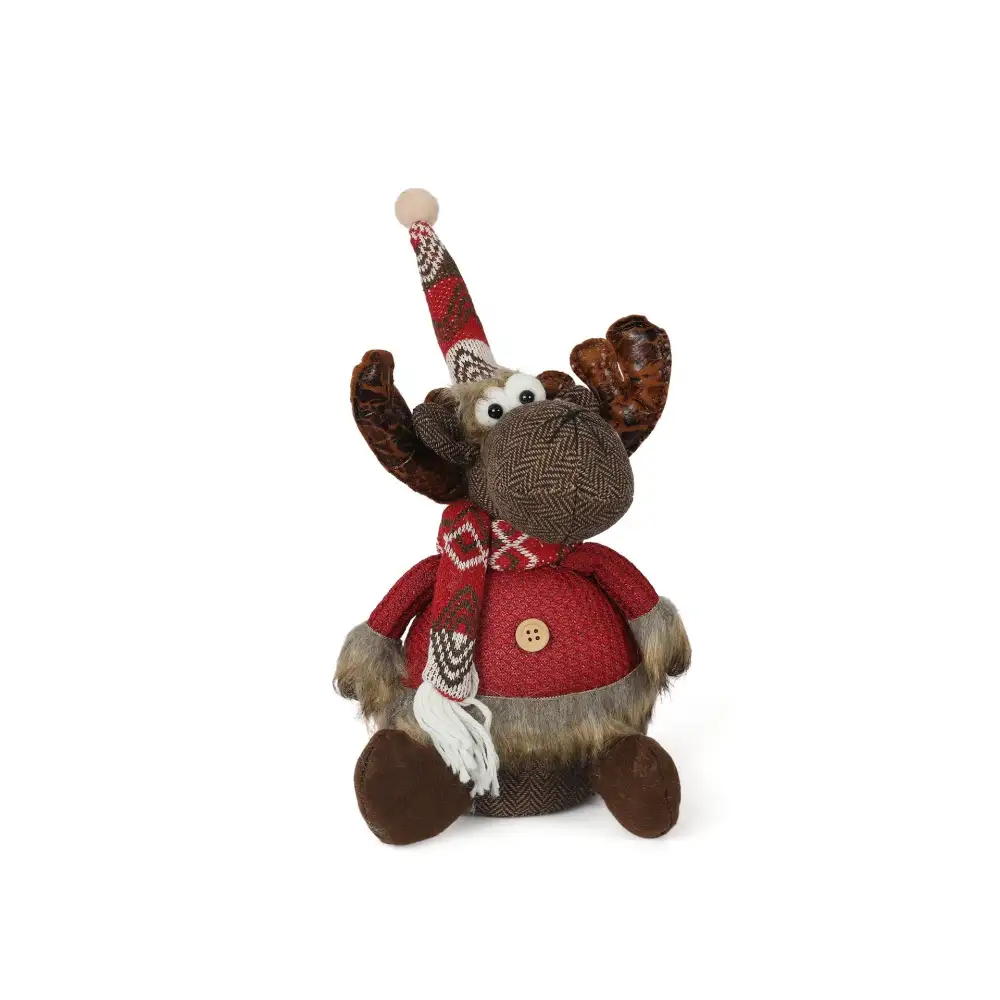 Seated Moose Seasonal Figure