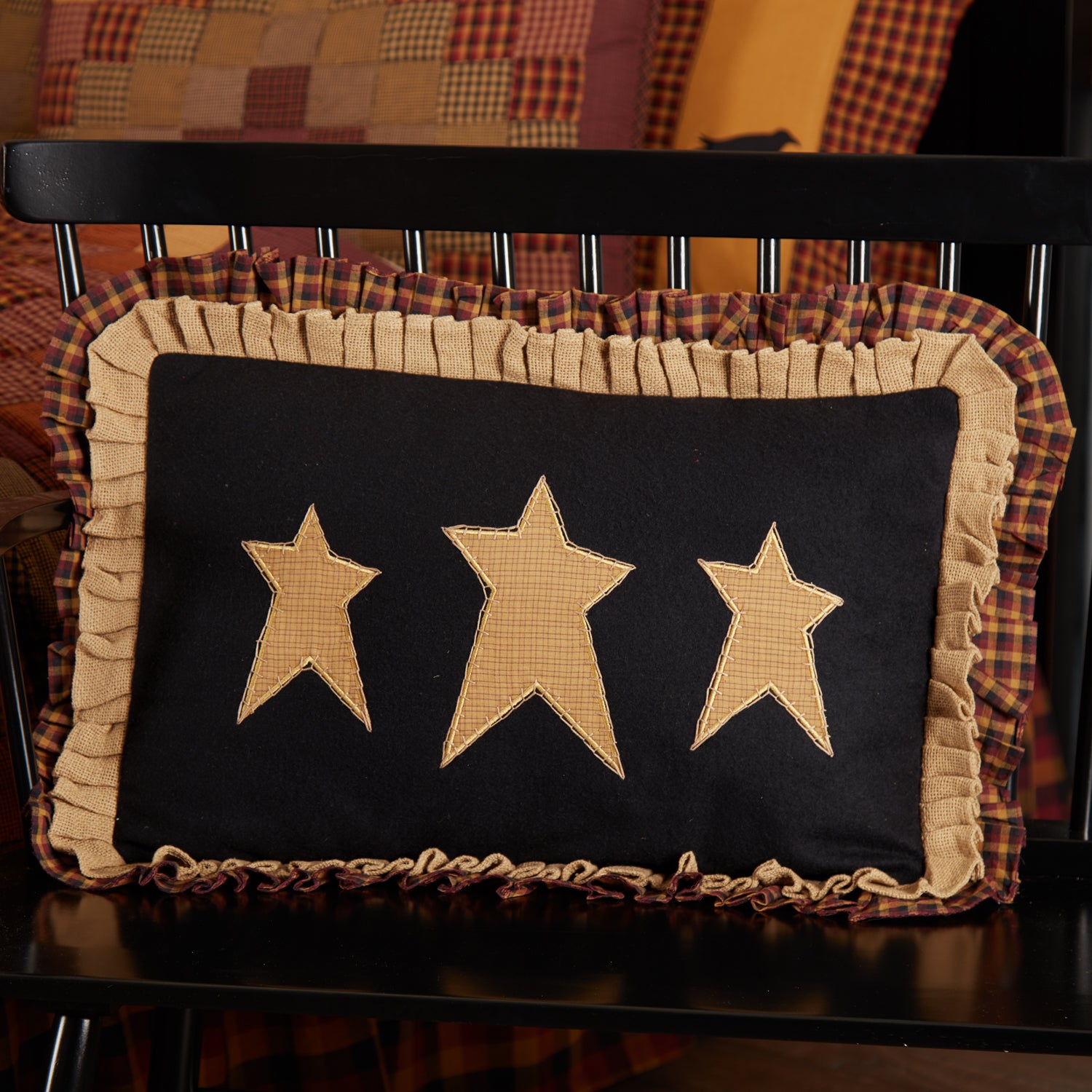 Layered Plaid Decorative Accent Pillow
