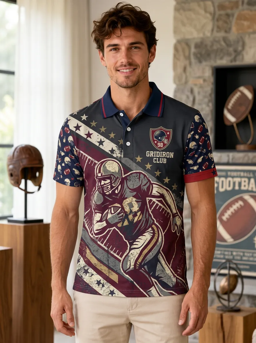 Men's Football Gridiron Club Polo Shirt