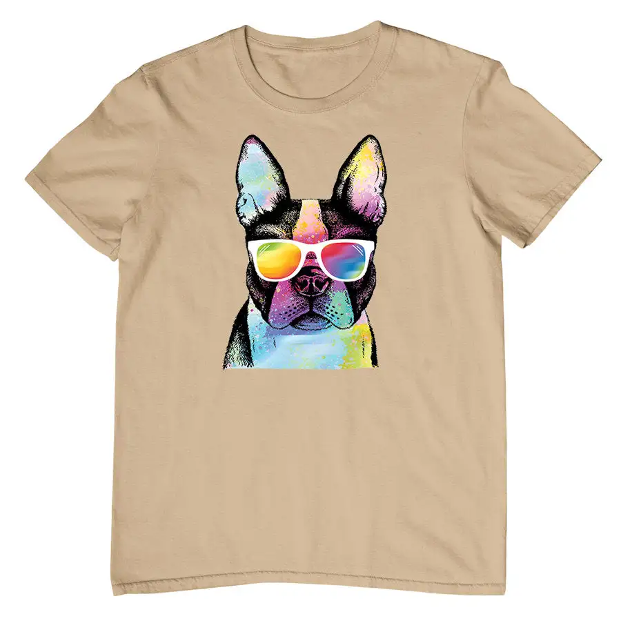 Terrier Dog Graphic Cotton T-Shirt